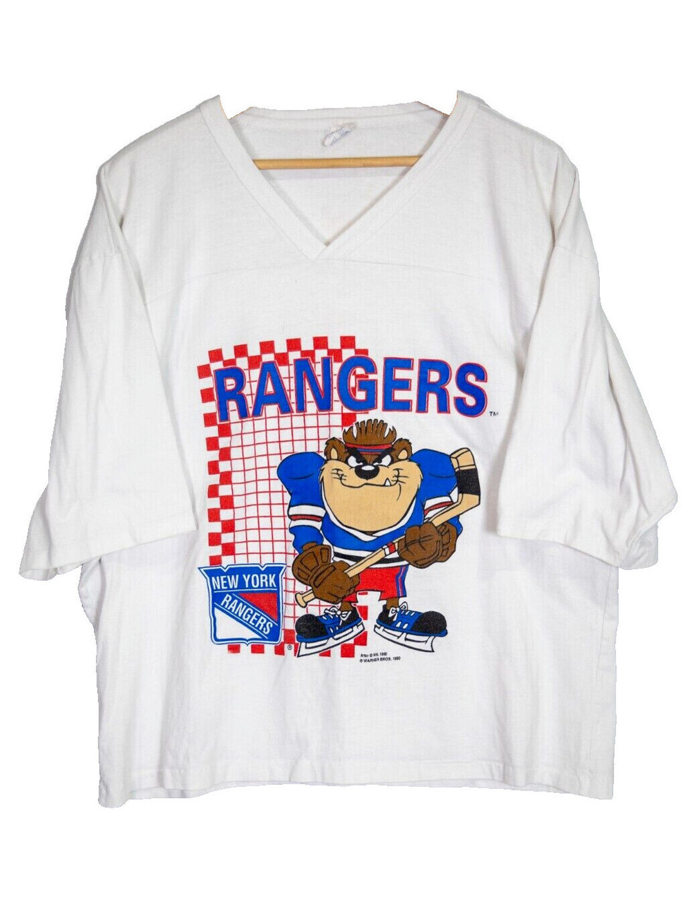 New York Rangers Official NHL Hockey T-Shirt 1990 VTG Made in USA Men's L